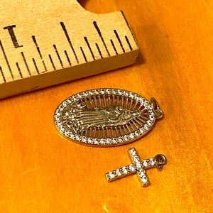 Small, sterling silver charms